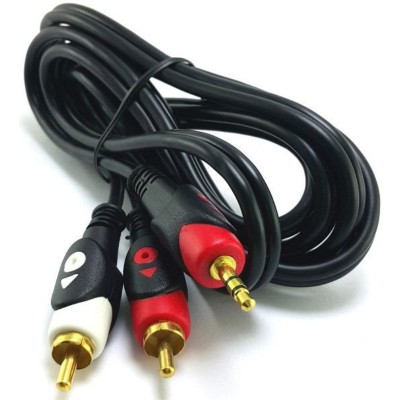 OEM 2RCA-3.5mm Stereo 3metre Gold Jack K:125 OEM 2RCA-3.5mm Stereo 3metre Gold Jack K:125